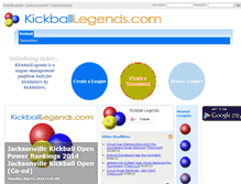 Tablet Screenshot of kickballlegends.com